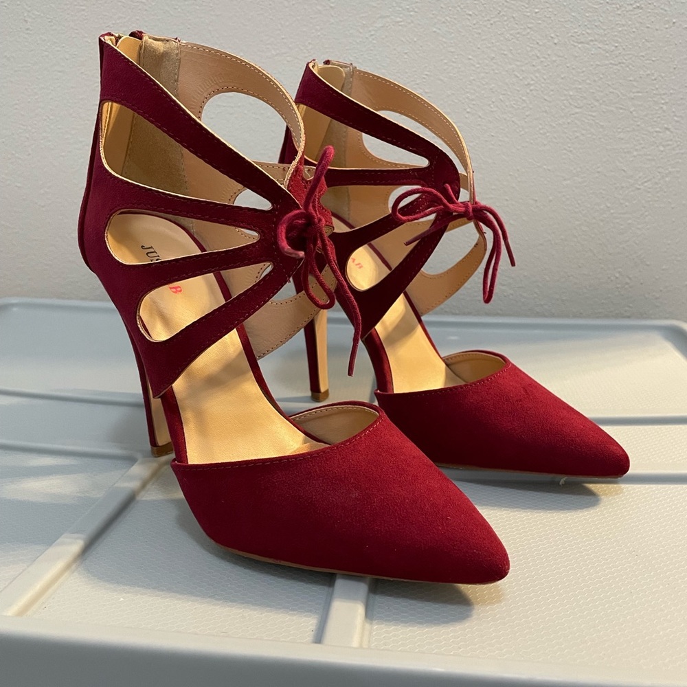 Just Fab Burgundy Heels - Size 7
